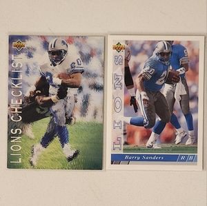BARRY SANDERS FOOTBALL CARDS